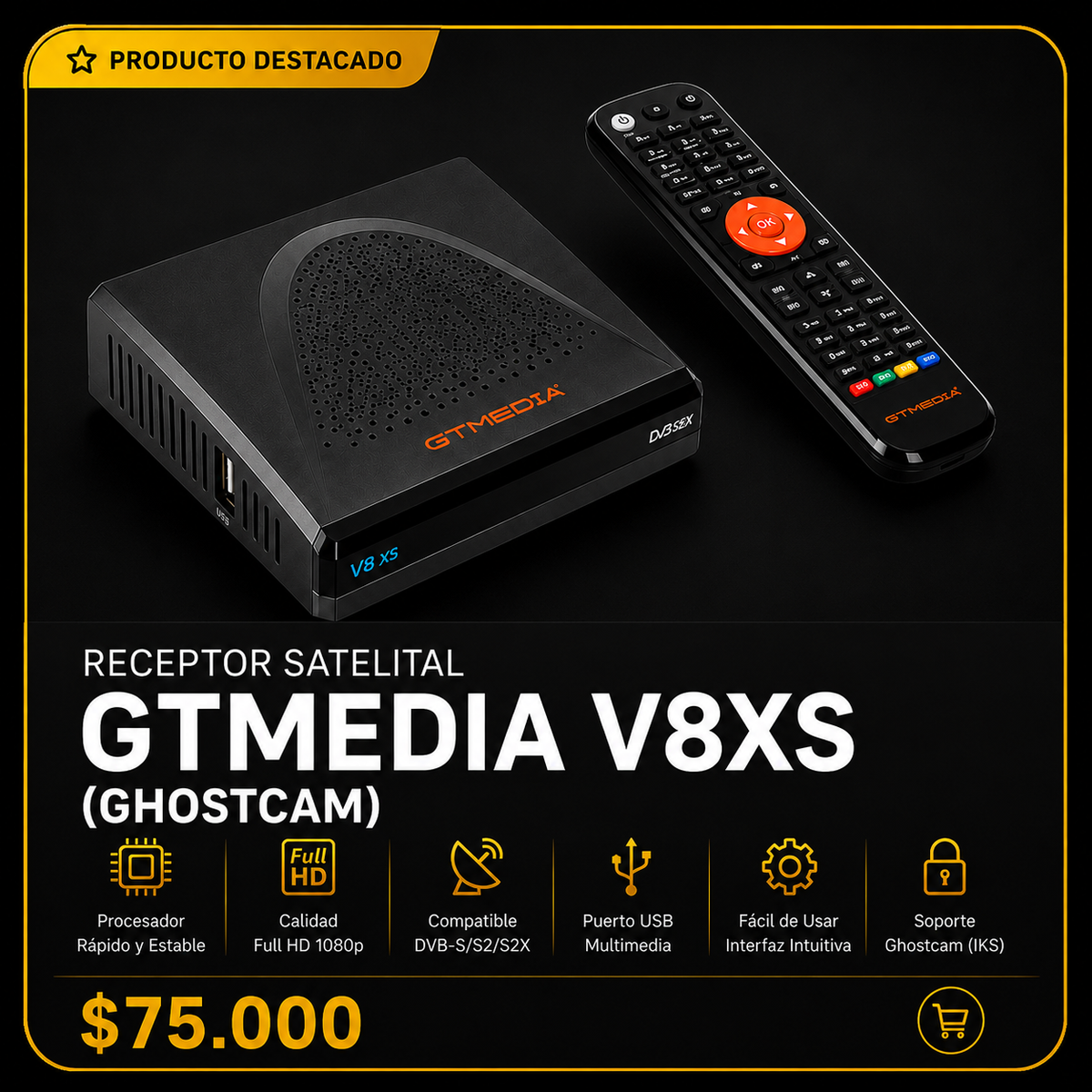 Receptor Satelital GTMedia V8XS