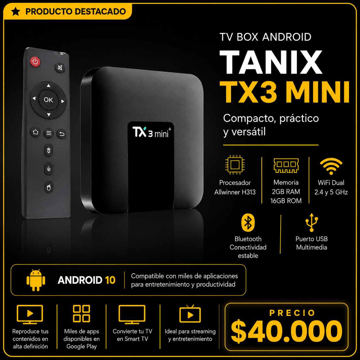 TV Box Android Tanix TX3 Mini