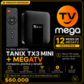 Tanix TX3 Mini + MegaTV 12 Meses / 1 Pantalla